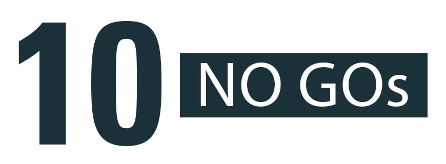 10 NO GOs für Ihr Bewerbungsgespräch