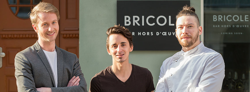 Das dynamische Trio im Bricole (v. li. n. re.): Fabian Fischer, Jan Rethemeier und Steven Zeidler.