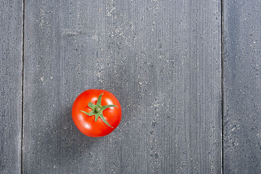 Einzelne Tomate
