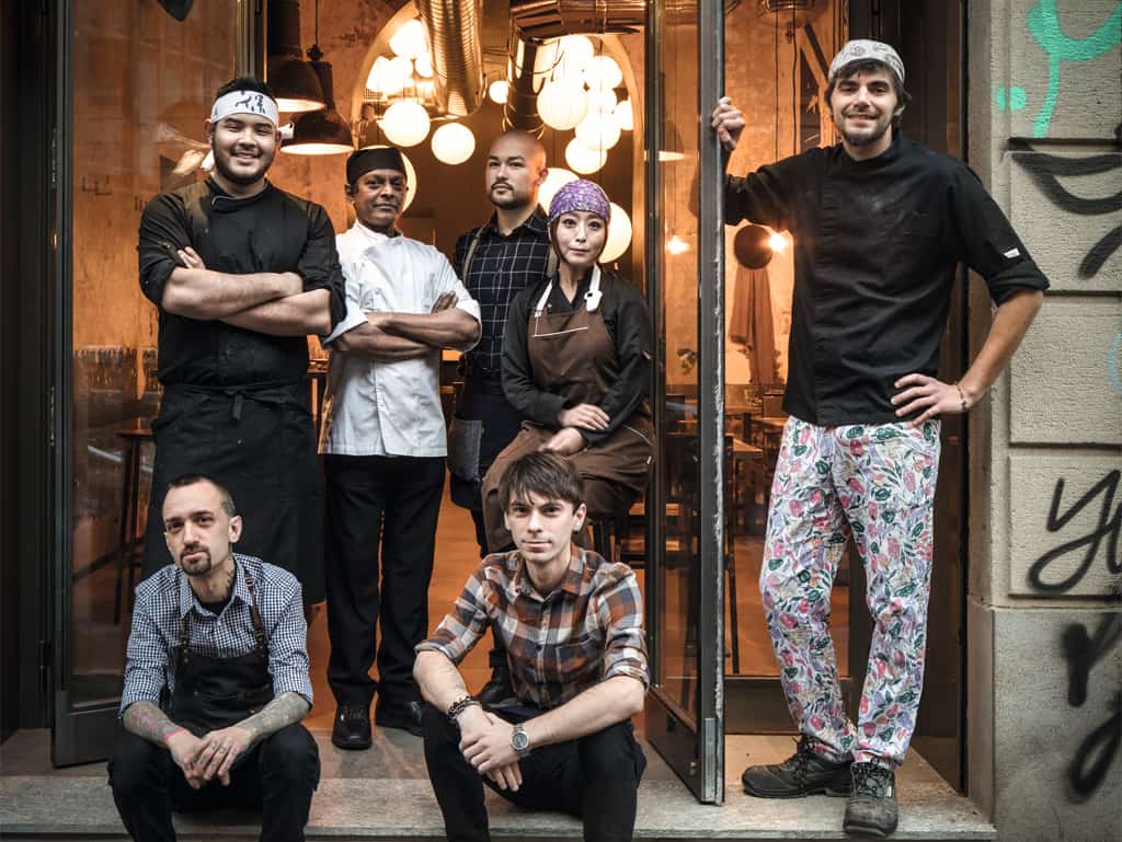 Das Team vom Kanpai in Mailand.