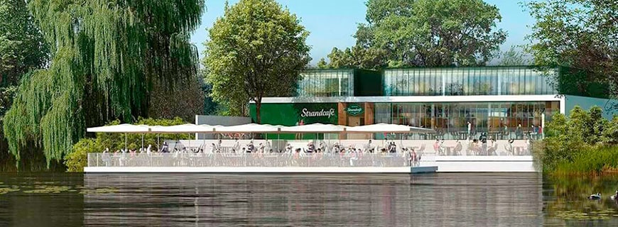 Rendering Strandcafé Alte Donau Wien Rendering Strandcafé Alte Donau Wien
