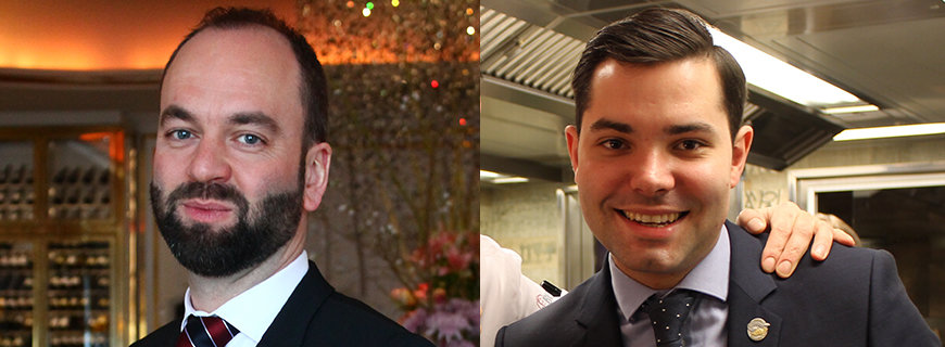 Restaurantleiter Thomas Andrew (li.) und Sommelier Marcel Ribis