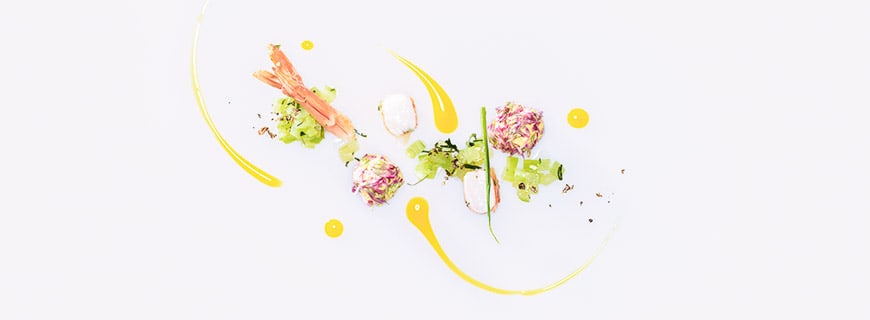 Kleeblüten | Papayasalat | Gambas | Frischkäsepraline