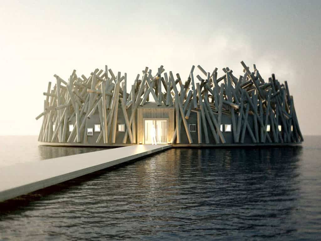 ArcticBath, Schweden, Harads, schwimmendes Hotel