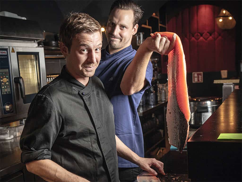 Bernhard Leitner als Sushi-­Lehrling bei Asia-Pro Daniel Marg.
