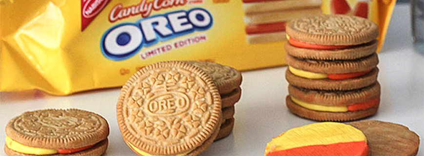 Oreo-Kekse mit Candy Corn