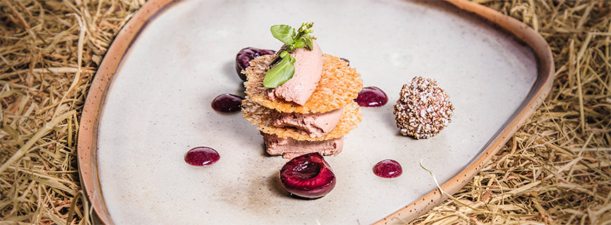 Mille Feuille Hühnerleberparfait Rezept für Mille Feuille Hühnerleberparfait