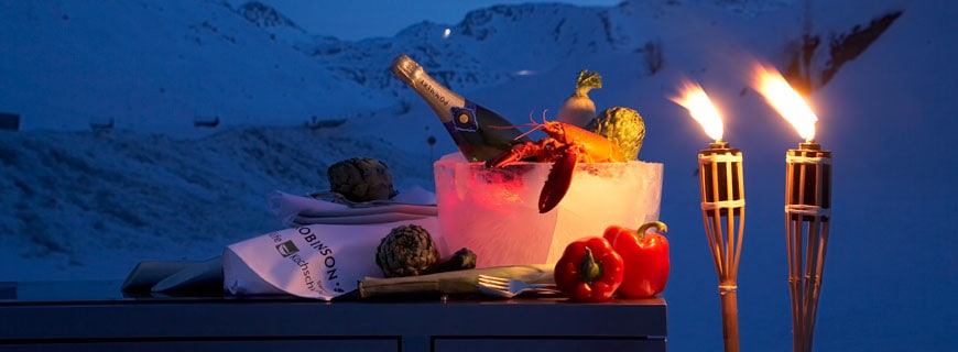 champagner und fackeln