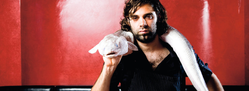 Konstantin Filippou Konstantin Filippou mit einem Fisch um den Hals