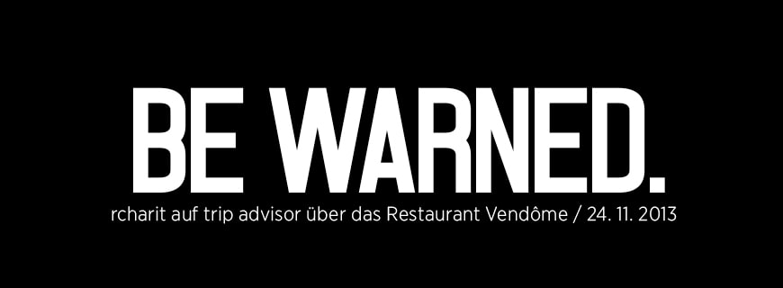 Be warned