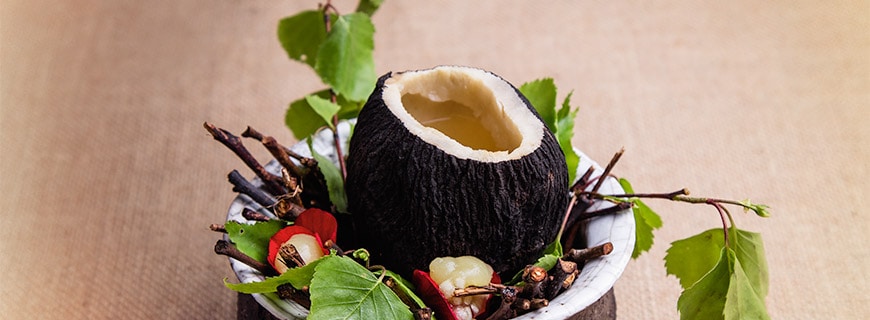 Die scharlachrote Blume mit Apfel, Honig und Schwarzem Rettich