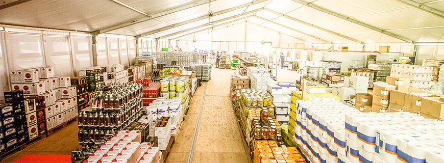 Lagerhalle des Metro-Pop-up-Stores