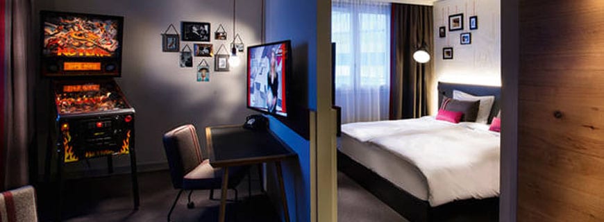 Ein Spielezimmer im Pentahotel
