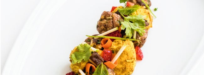 Vietnamese apple kebab 