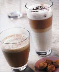ein Cafe Latte und ein Cappuccino 