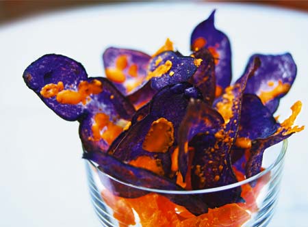 Vitelotten chips im Glas 
