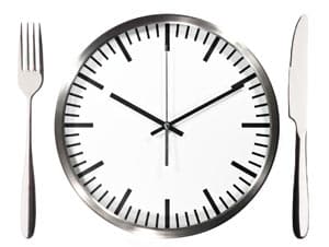 Messer, Gabel und Uhr 