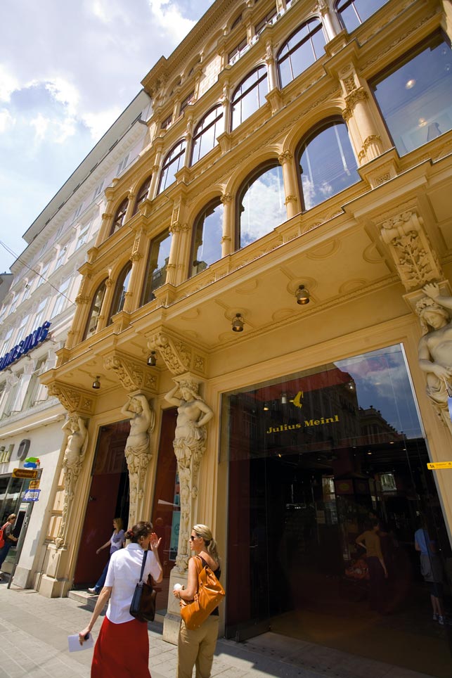 der Eingang des Meinl am Graben in Wien 