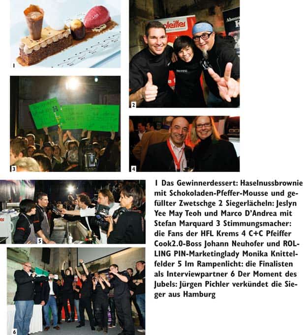 eine Collage der Rookies 2009, Feierlaune und Gewinnerdessert