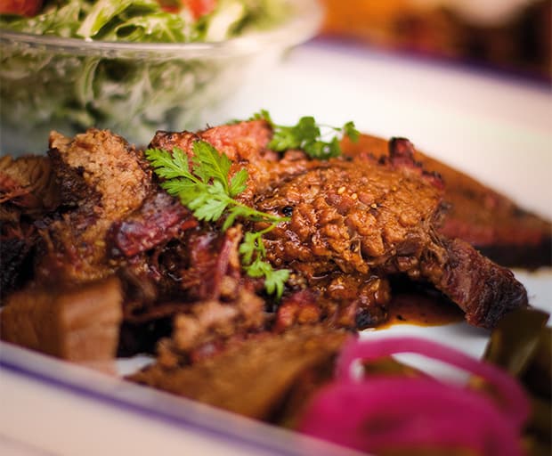 Sliced Texas Style Beef Brisket