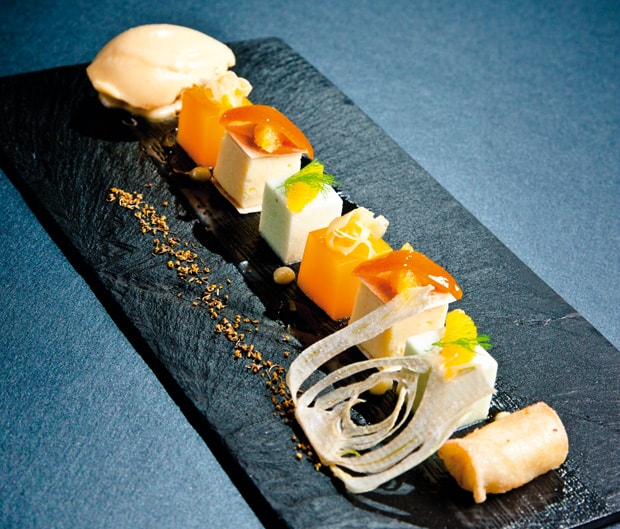 Rezept von Manuel Pfeffer, "Fenchel, Orange, Weiße Schokolade"