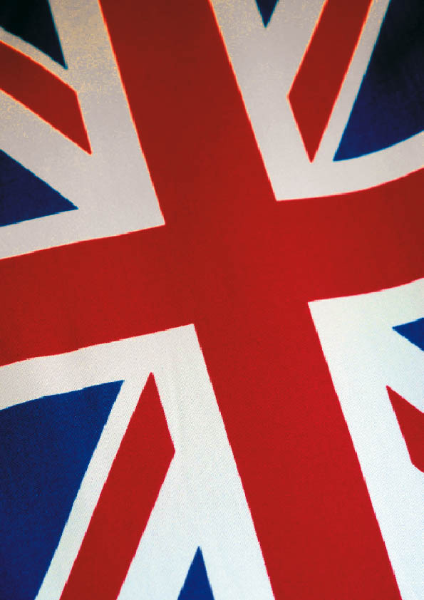 die Farben der flagge großbritanniens 