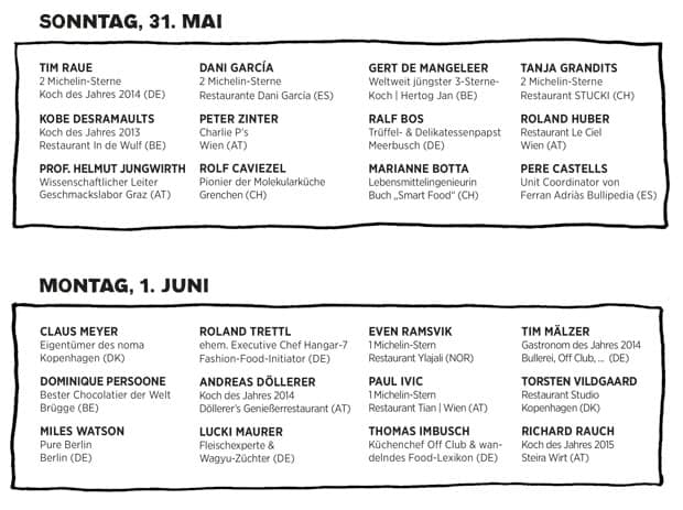 Timetable der Chefdays