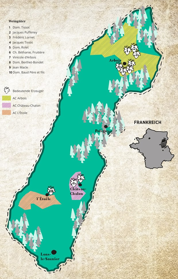 Weinkarte: Jura