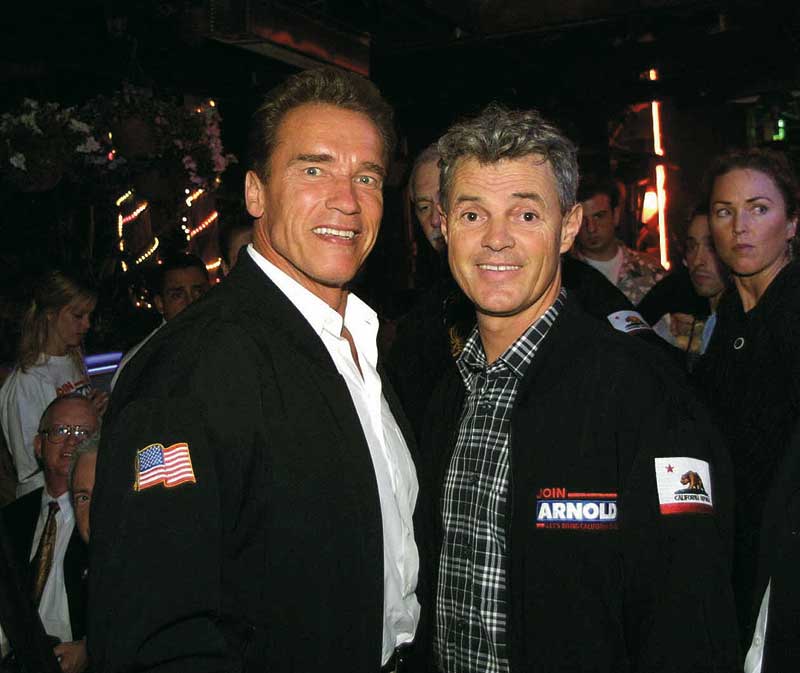 arnold schwarzenegger mit charly temmel dem eisprinzen von kalfornien 