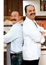 Horst Lichter und Johann Lafer Ruecken an Ruecken 