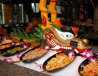 exotisch inspiriertes Buffet 