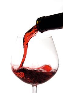 ein Gläschen Rotwein