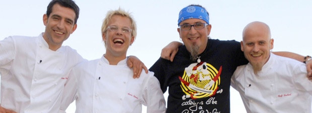 TV-Köche Ralf Zacherl, Martin Baudrexel, Mario Kotaska und Stefan Marquard