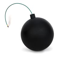 eine schwarze Cartoon Bombe