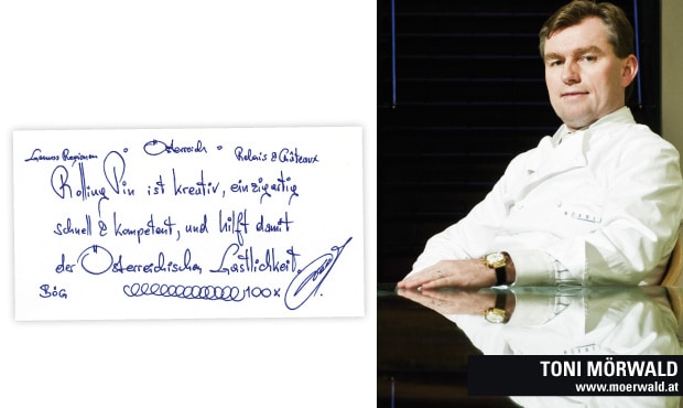 Telegramme an die Redaktion Toni Mörwald zu Rolling Pin