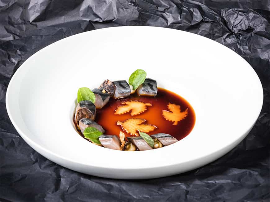Makrele, Shiso-Ponzu & Topinambur