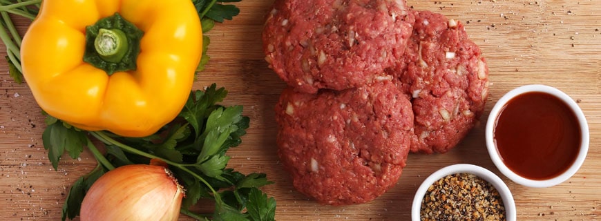 Fleisch-Patties auf pflanzlicher Basis