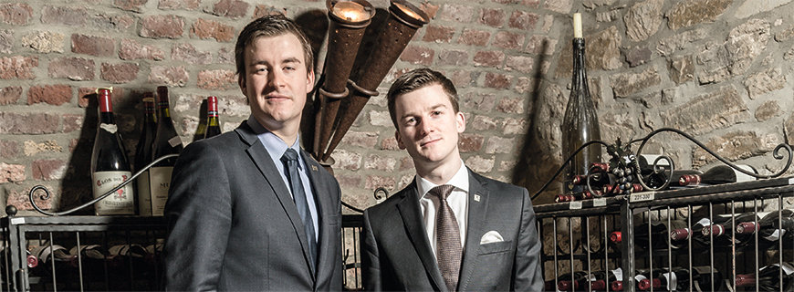 Vendôme-Sommelier Marco Franzelin und Maître Markus Klaas Vendôme-Sommelier Marco Franzelin und Maître Markus Klaas im Weinkeller