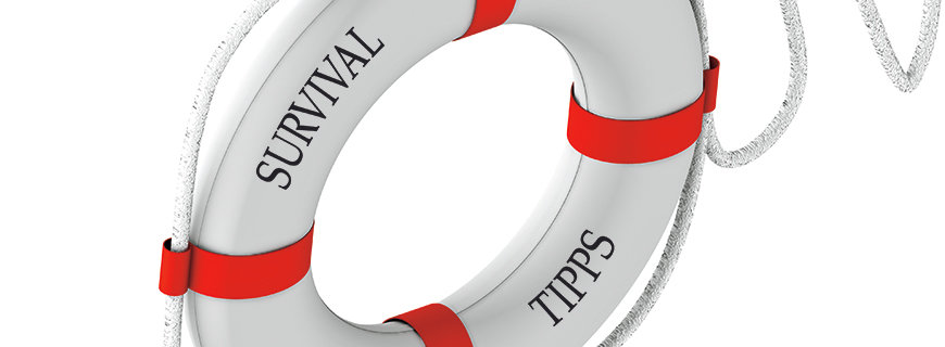 Survival Tipps ein Rettungsring mit den Survival Tipps gegen die Krise