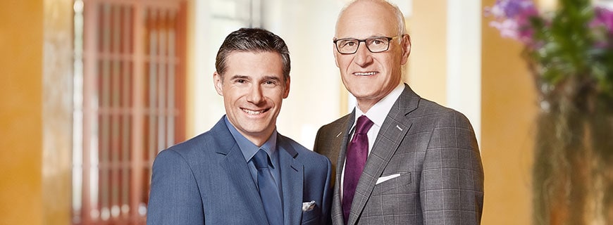 Patrick Vogler (li.) und Peter P. Tschirky, Grand Resort Bad Ragaz