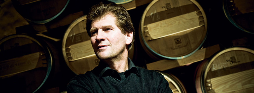 Walter Skoff im Weinkeller 
