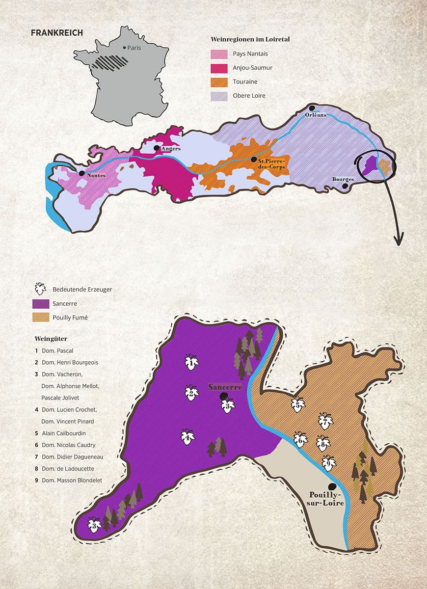 Weinkarte Loire Weinkarte Loire