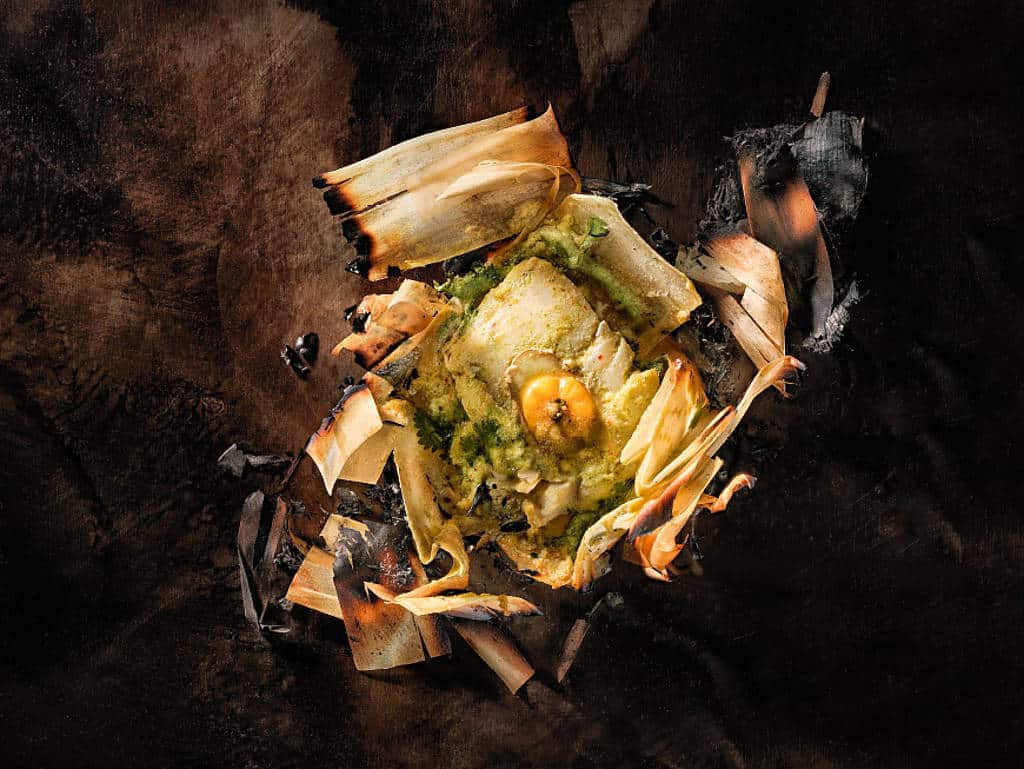 Fish Paturi: Riecht gut, schmeckt gut – bei Gaggan braucht man kein Besteck zum Essen. 