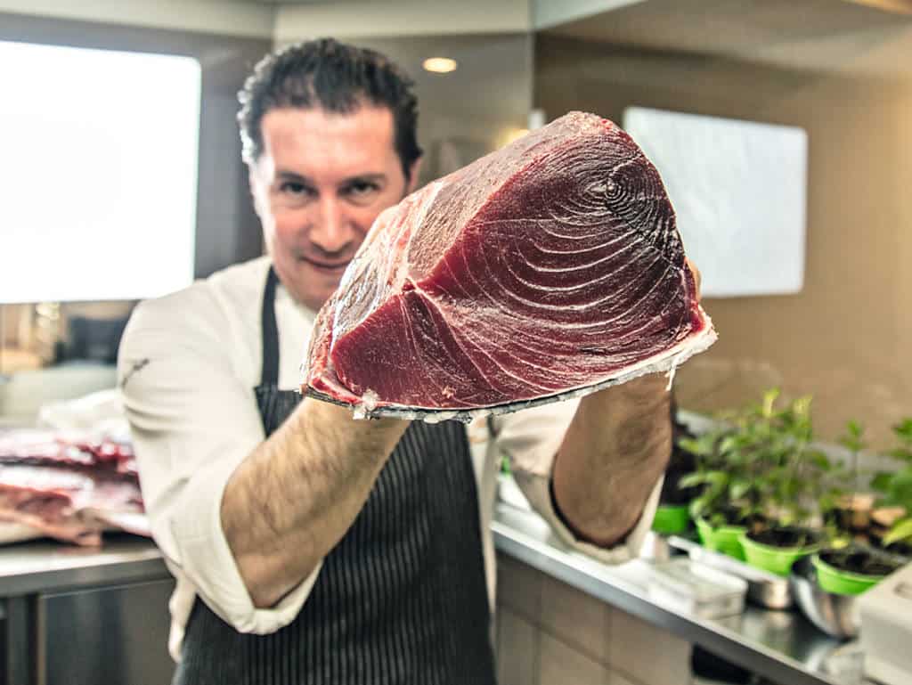 Die beeindruckende Marmorieren des Blauflossenthunfisches