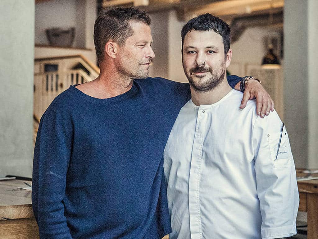 Til Schweiger und Küchenchef Tobias Fesser