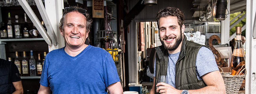 Michel Pèclard und Florian Weber im Fischers Fritz Michel Pèclard und Florian Weber im Fischers Fritz