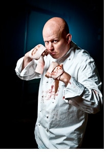 Stefan Lastin bereit zum Angriff