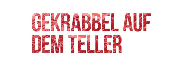 Gekrabbel auf dem Teller