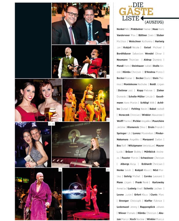 Gästeliste die Gästeliste der Leaders of the Year 2013