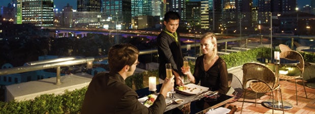 ein Rooftop Restaurant in Shanghai